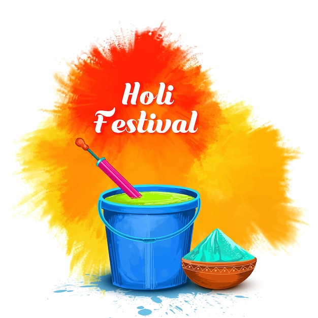 Holi indio festival tradicional de fondo de tarjeta de colores