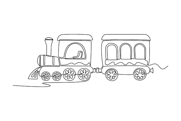 holiday on the rides concept Single line draw design Vector graphic illustration