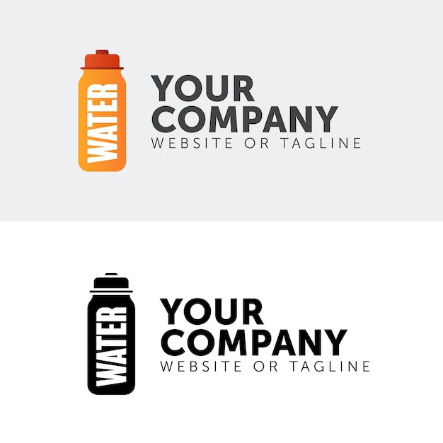 Holiday Water Bottle Logo EPS 10 Gráfico vectorial