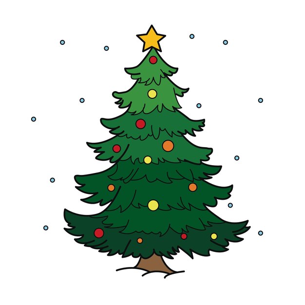 Holiday winter Christmas tree