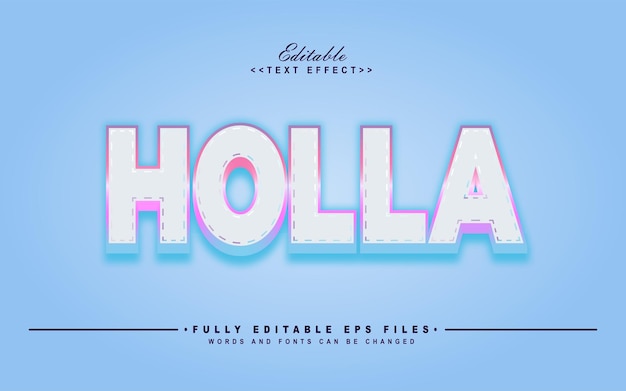 Holla en efecto de texto en español