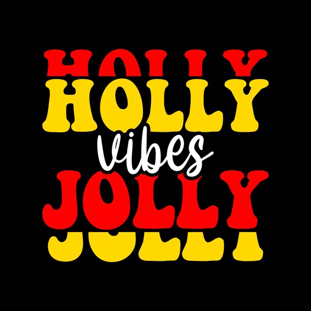 Holly vibes Jolly Wave navidad svg feliz navidad santa claus navidad 2023