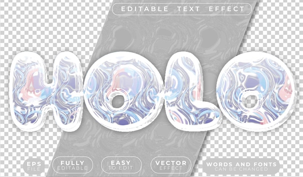 Holo TransparentHolo es un archivo de texto vectorial totalmente editable