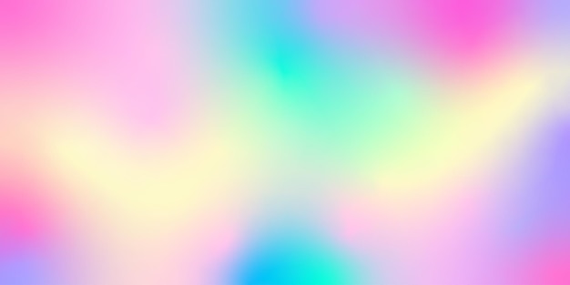 Holograma de fondo con gradiente de arco iris holográfico de moda retro