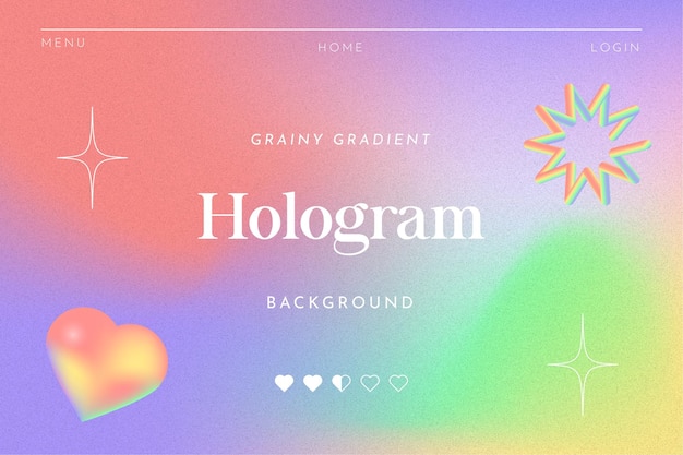 Holograma de fondo con gradiente de colores