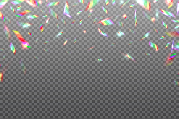 Holograma glitch rainbow. cristal brillante lámina metálica iridiscente aislada. ilustración de efecto de holograma