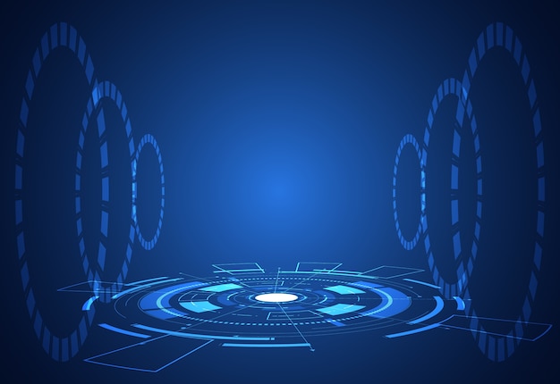 Holograma de interfaz de concepto futurista tecnología futurista