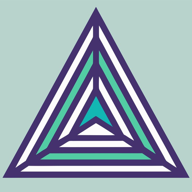 Vector holy geometry diseñando un logotipo vectorial único con un triángulo sagrado