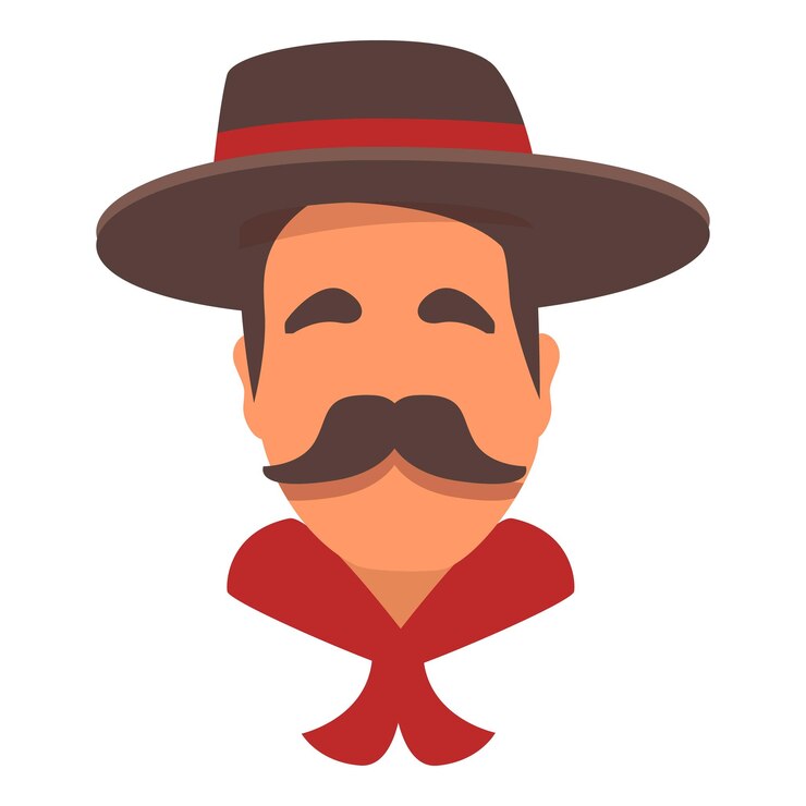Vector hombre argentino icono dibujos animados vector cultura viajes cultura latina