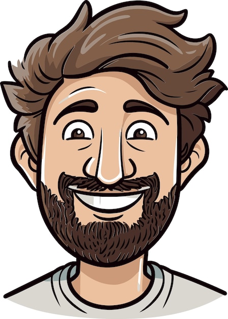 un hombre con barba y bigote en la cara