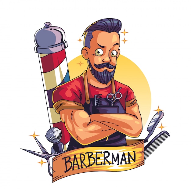 Hombre barbero