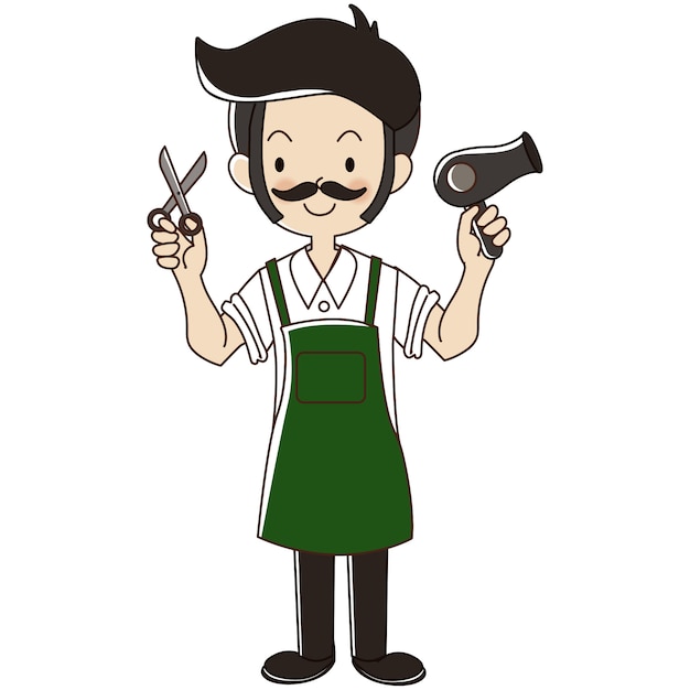 Hombre barbero