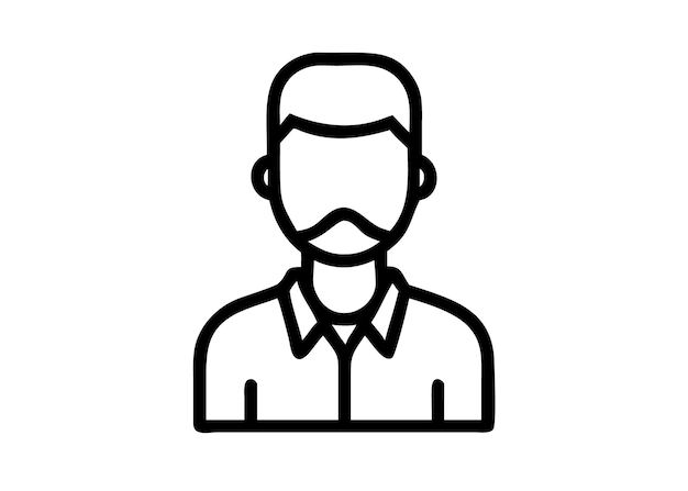 un hombre con bigote y fondo blanco
