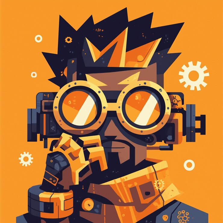 Vector hombre burkinabe con el equipo tradicional de los fabricantes de máscaras