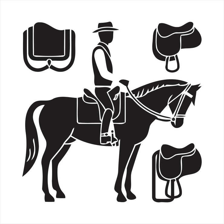 un hombre en un caballo con una silla de montar