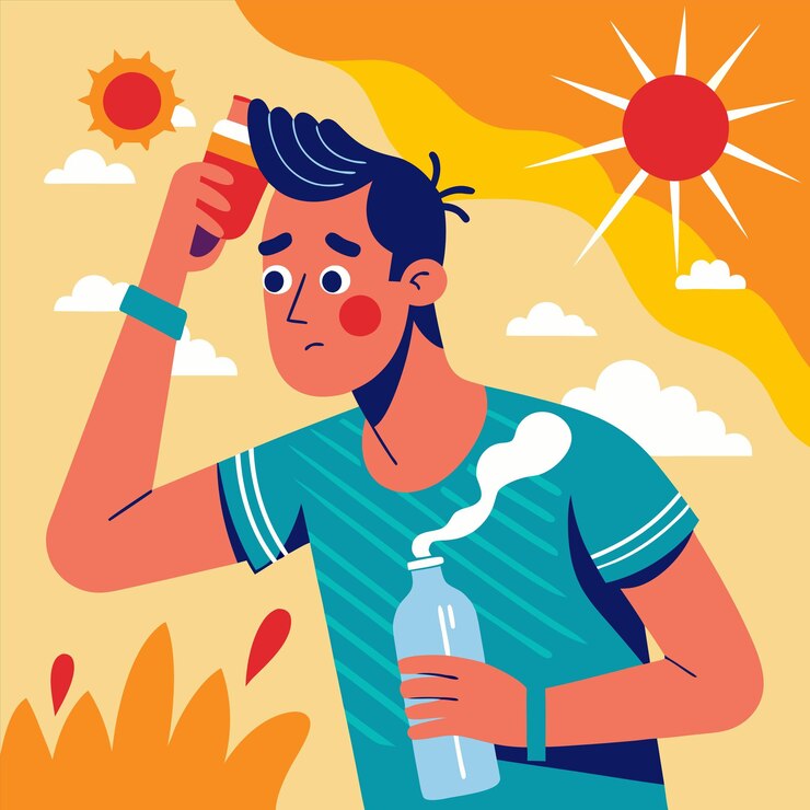 Vector un hombre con una camisa azul que dice afeitarse en ella