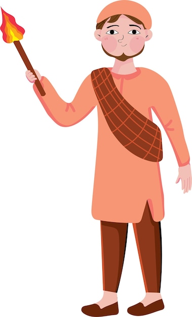 Hombre celebrando el Eid al fitr