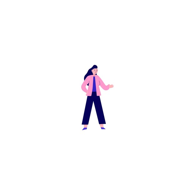 un hombre con una chaqueta rosa está de pie frente a un fondo blanco