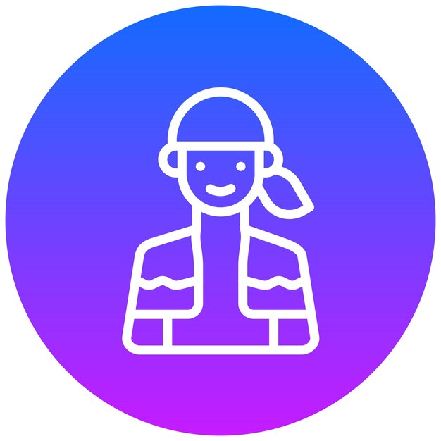 Hombre colgando el icono de la toalla