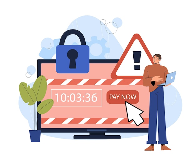 Hombre con compras en línea joven con monitor de computadora con compra rápida de comercio electrónico y