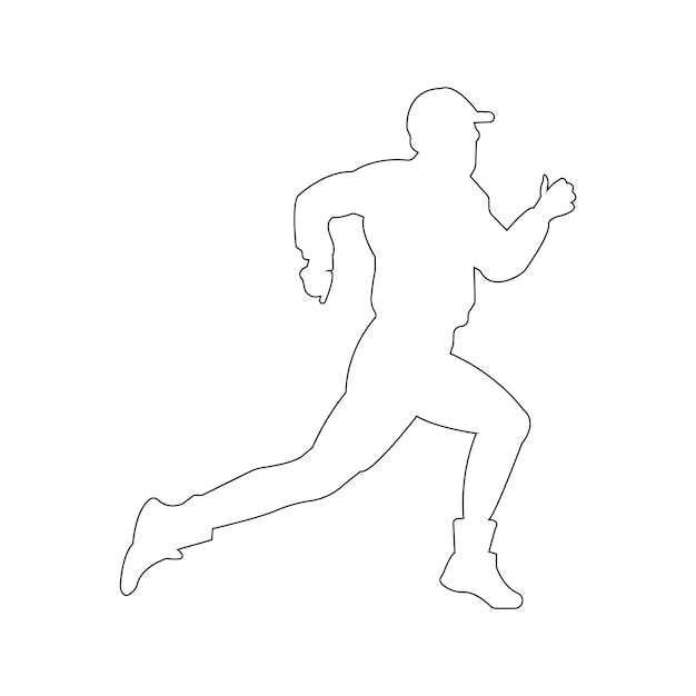 Hombre corriendo vector icono