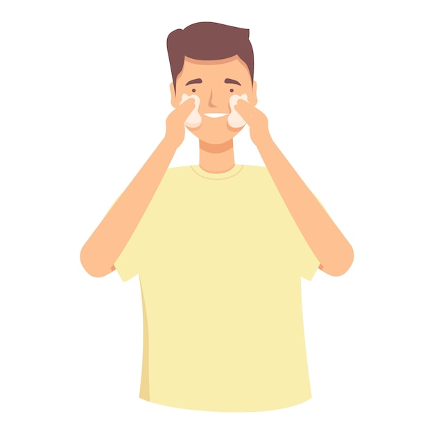 Hombre crema cara icono de dibujos animados vector tubo de afeitar