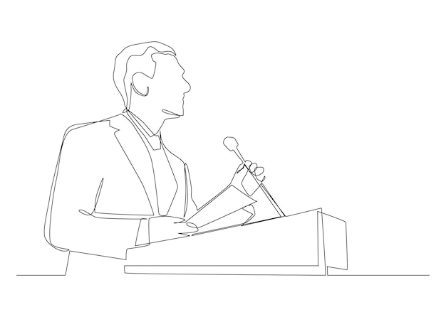 Hombre dando un discurso