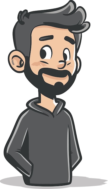 un hombre de dibujos animados con barba y bigote