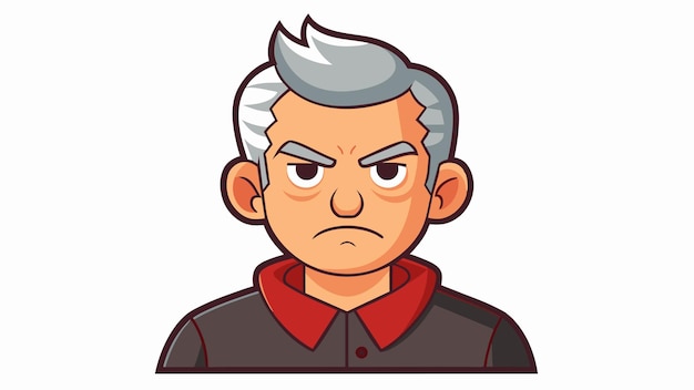 un hombre de dibujos animados con cabello gris y cabello gris