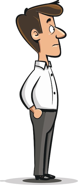 un hombre de dibujos animados con una camisa y una corbata está mirando a la cámara