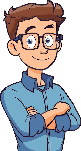 un hombre de dibujos animados con gafas y una camisa que dice im un buen amigo