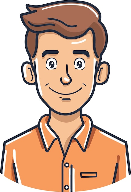 un hombre de dibujos animados con una sonrisa en la cara