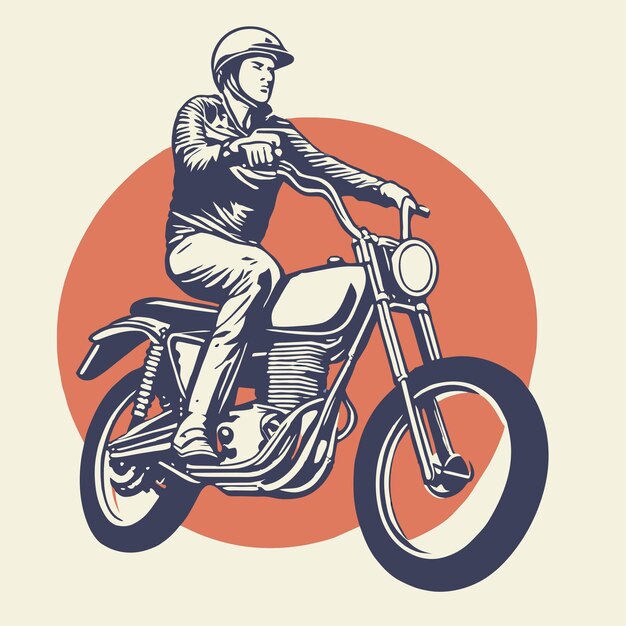 hombre con diseño de camiseta de motocicleta