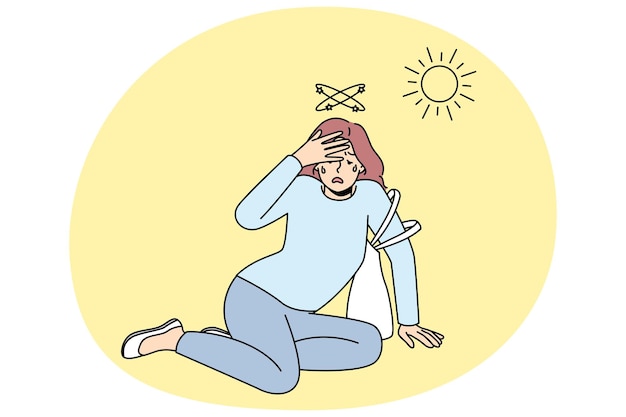 El hombre enfermo sufre de indigestión. Lucha masculina malsana con flatulencia estomacal. Salud y problema intestinal. Ilustración vectorial.