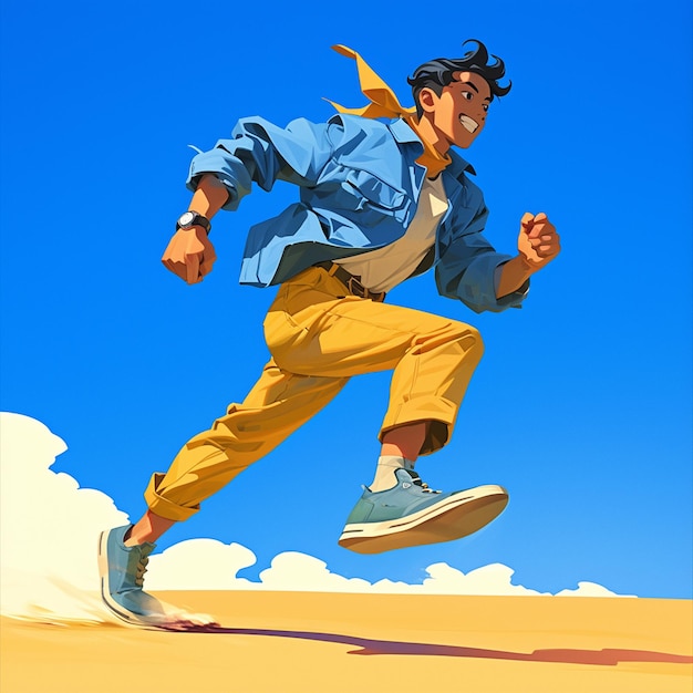 Un hombre eritreo está corriendo