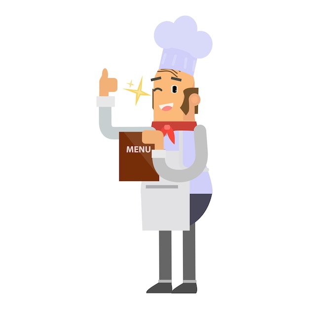 El hombre es chef.