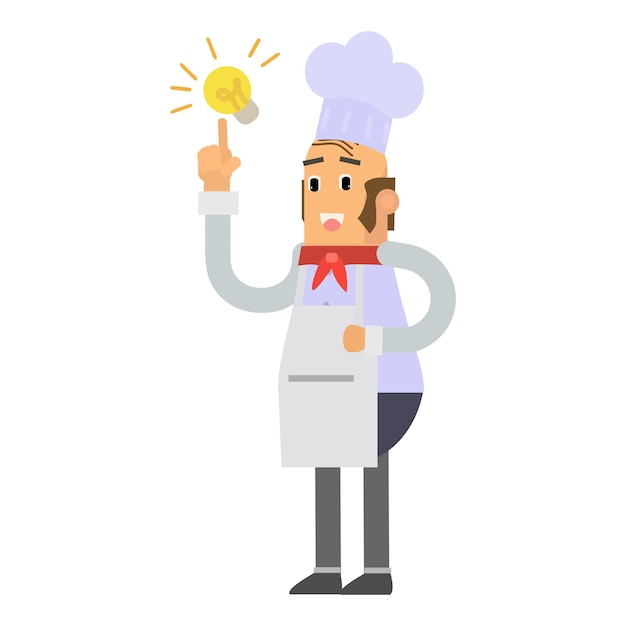 El hombre es chef.