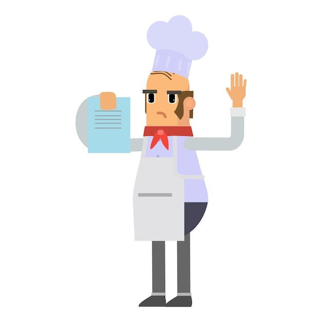 El hombre es chef.