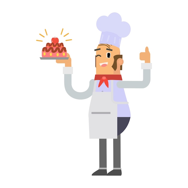 El hombre es chef.