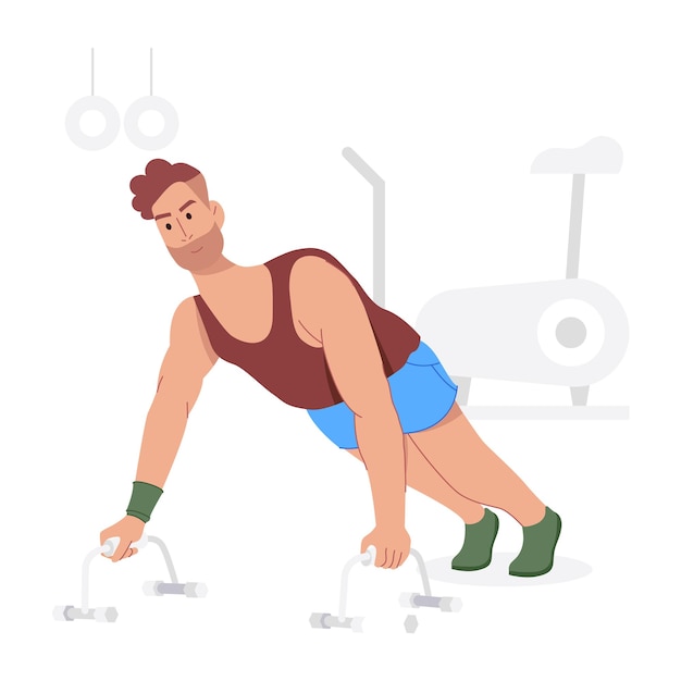 un hombre está haciendo flexiones en una cinta de correr