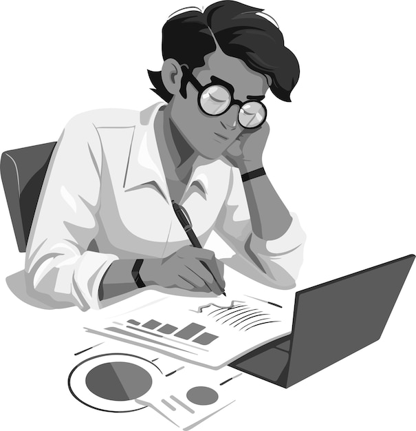 un hombre está sentado en un escritorio con una computadora portátil y una pantalla de computadora