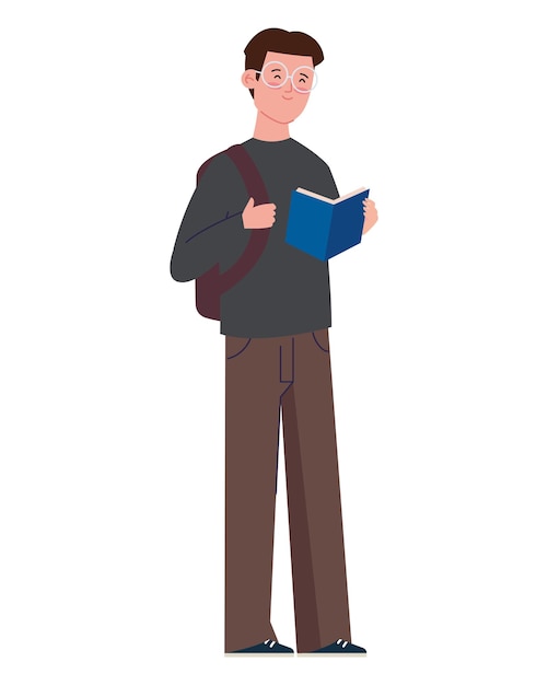 hombre estudiando con un libro