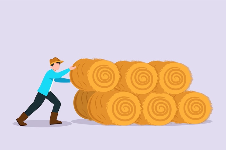 Vector hombre feliz que se preocupa por las plantas en macetas interiores concepto de jardinería y plantas de interior en crecimiento ilustración de vector plano coloreado aislado