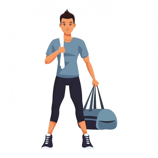 Hombre en forma haciendo ejercicio