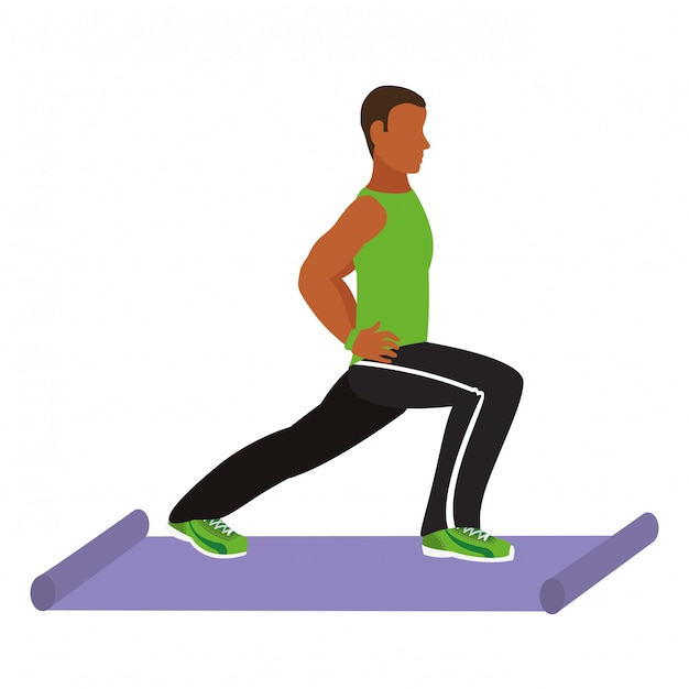 hombre en forma haciendo ejercicio
