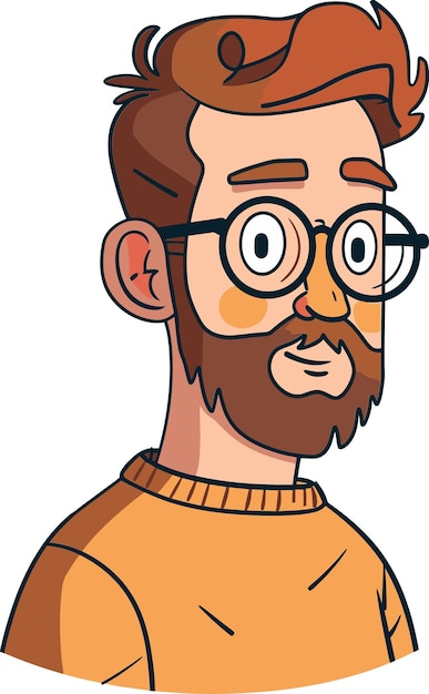 un hombre con gafas y una barba está mirando a la cámara