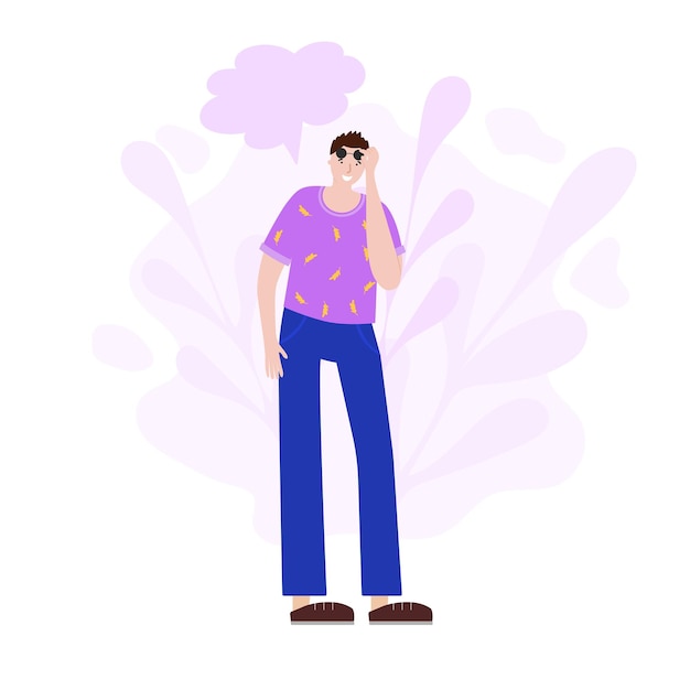 Un hombre con gafas de sol Ilustración vectorial en un personaje de estilo plano para el diseño