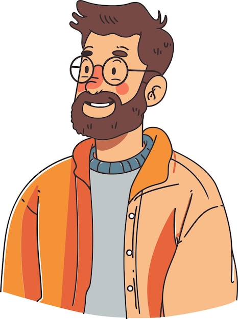 un hombre con gafas y un suéter con barba