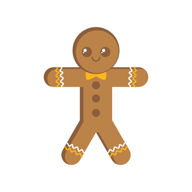 Hombre de galletas de jengibre para Navidad Ilustración vectorial de eventos