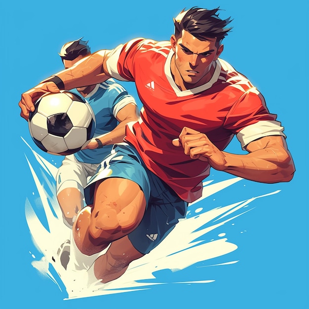 Vector un hombre de gibraltar está jugando al fútbol